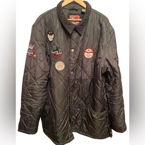 Vintage Men’s Enyce Survival black Polyester Quilted Zip Up Jacket XXL